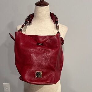 Dooney & Burke Red Leather Women's Bucket Bag